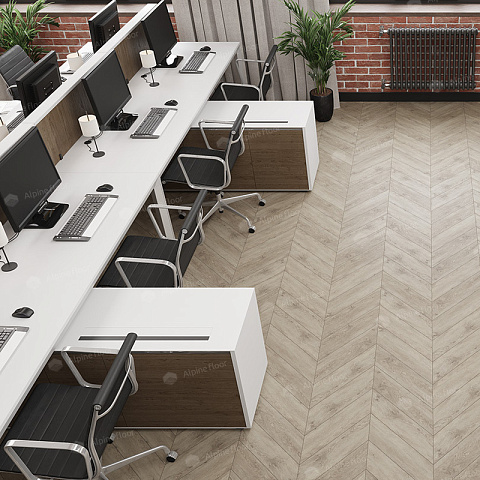 Кварцвиниловая плитка Alpine Floor Альпийский шеврон (Chevron Alpine) ECO 18-11 Карите